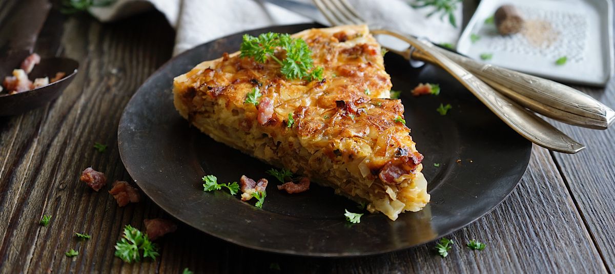 Spitzkohl-Quiche