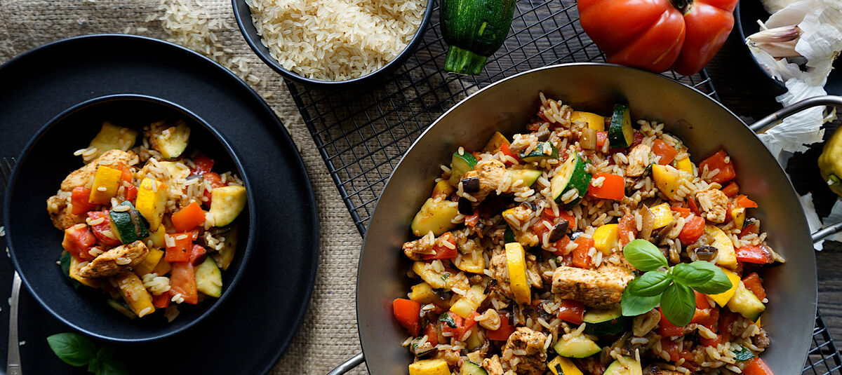 Mediterrane Hähnchenpfanne