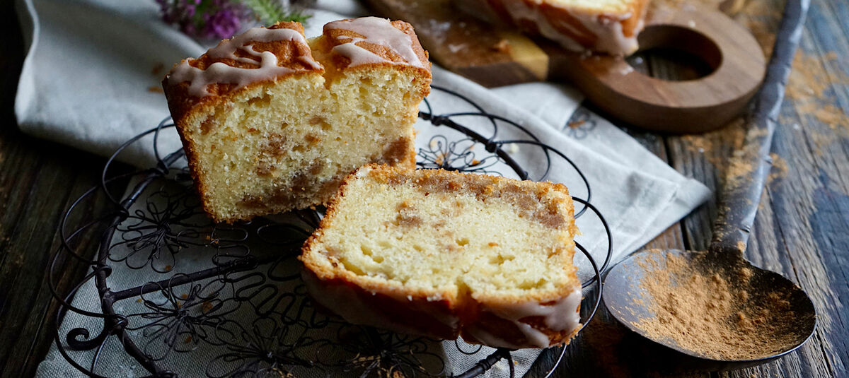 Joghurt-Kastenkuchen mit Zimtswirl